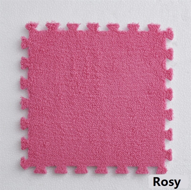 Große Große Fläche Teppiche Für Heimat Wohnzimmer Teppich DIY Verriegelung Schaum Matten EVA Plüsch Puzzle Teppich Matten Schaum Für Baby freundlicher: Matten Teppich rosig