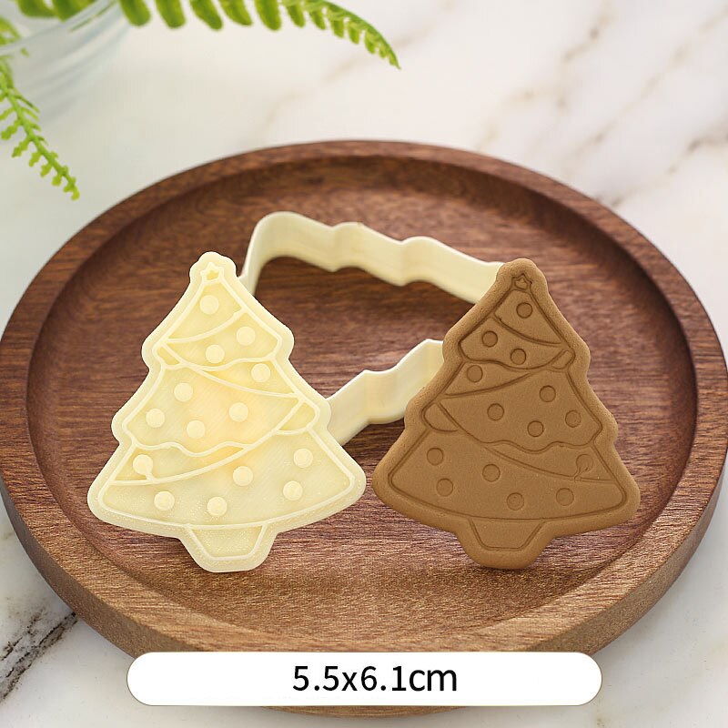 Weihnachten Keks Form 3D Cookie Plunger Mold DIY Santa Claus Modell Backform Werkzeug Weihnachten Backform: BT2009-YD019-11