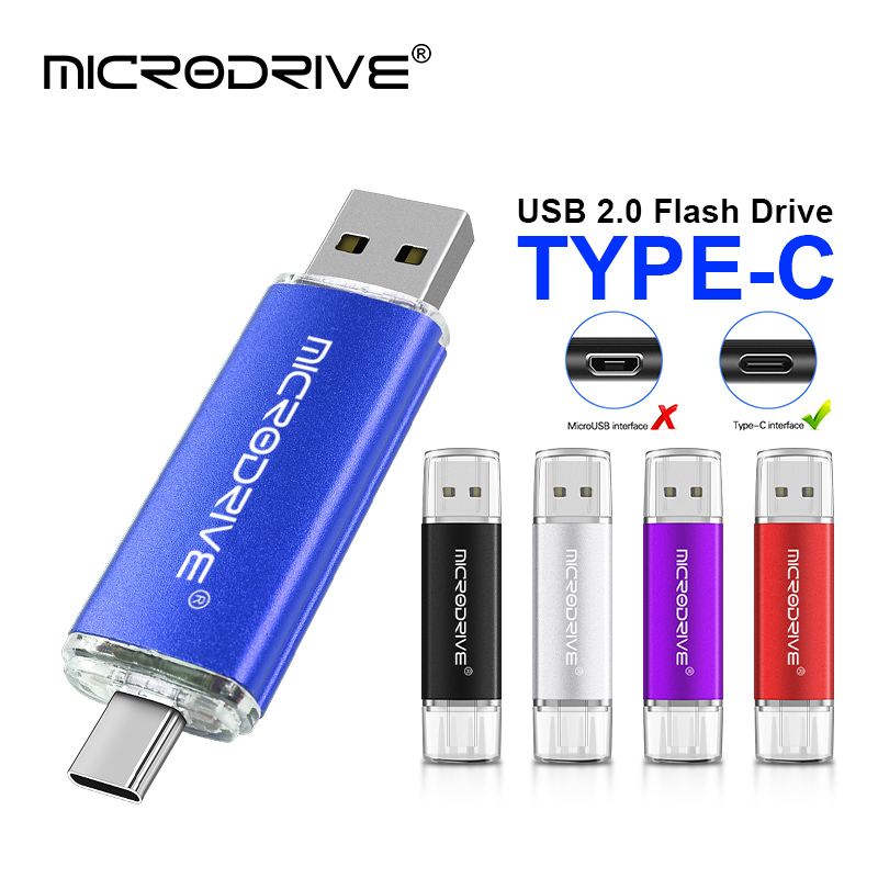 Type C 64GB 128GB Sleutel Hoge Snelheid USB Flash Drive OTG 16GB 32GB Usb Stick Pendrive 4GB 8GB Flash Disk voor Android PC/Auto/TV USB C