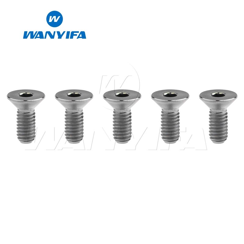 5 stk titanium  m4 bolte  m4 x 8 10 15 20mm forsænket sekskantet skrue til cykelcykel: M4 x 8mm ti