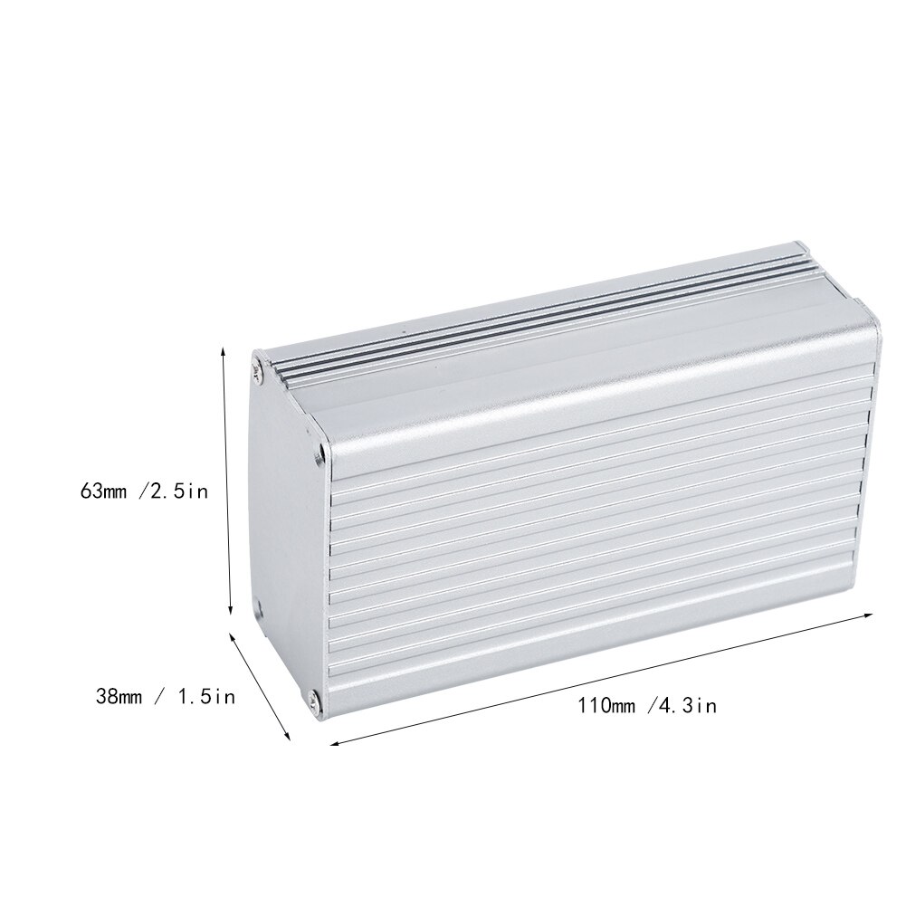 Aluminum Enclosure Electronic DIY PCB Instrument Project Case Waterproof Junction Box Heat Dissipation Housing 38x63x110mm