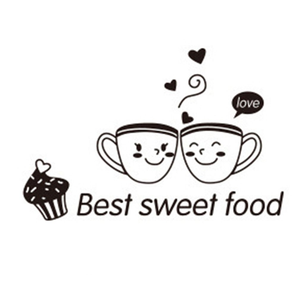 Kitchen Wall Stickers Coffee Sweet Food DIY Wall Art Decal Decoration Oven Dining Hall Wallpapers PVC Wall Sticker
