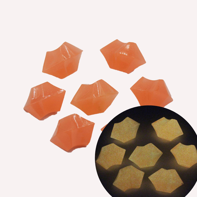 50Pcs Glow In The Dark Tuin Steentjes Glow Stones Rocks Voor Loopbruggen Tuinpad Patio Gazon Yard Decor Lichtgevende stenen Jardin: Orange