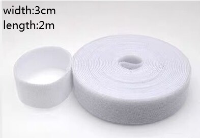 5m diy plast nylon kabelbindare manager lindare kabelklämmor kardborreband band trådrem förseglar kontor skrivbordshantering: 3 cmx 2m vit