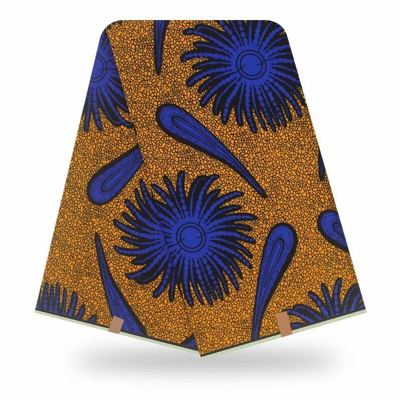 Afrikkalainen kangas vaha printa ankara kangas 100%  puuvillamateriaali afrikkalainen perinteinen vahakangas ompelumekko 6 jaardia: Väri 3