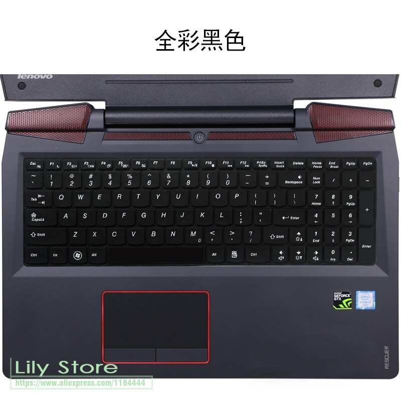 Dla Lenovo IdeaPad 100 300 500 700 900 serii 300-17ISK 700-17ISK Y700-17ISK Y700-17 17.3 cal 17 klawiatura silikonowa pokrywa: allblack