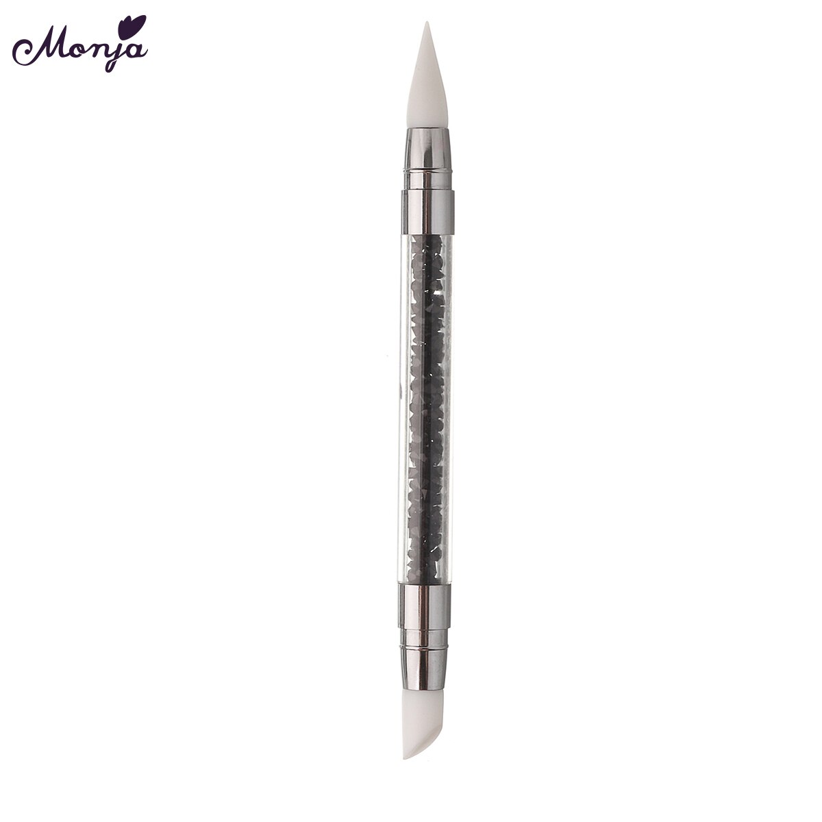 Monja-3 estilos de manicura de Gel UV de silicona para esculpir, hacer punto y quitar cutículas, de extremo doble, DIY: 3