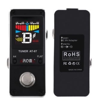 AROMA AT-07 Mini Foot Guitar Tuner Effect Pedal Chromatic Tuning Metal Shell HD Display Guitar Music Accessories