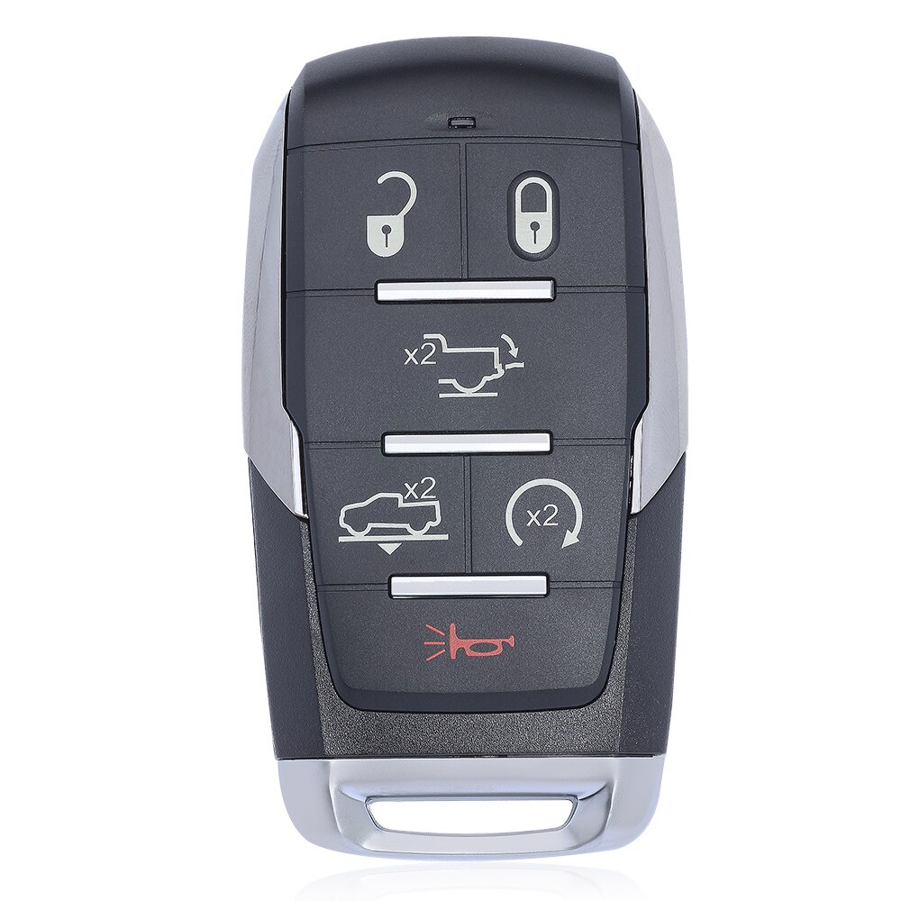 KEYECU Remote Key Shell Case 4 / 5 /6 Buttons for Dodge RAM 1500 Limited LongHorn Truck FCC ID: OHT-4882056: 6 Button