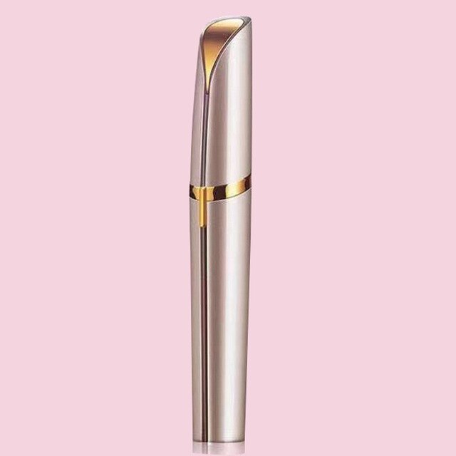 Mini épilateur électrique, stylo rasoir de sourcils, rasoir à sourcils, multifonction, sans douleur, pour le visage: Silver Golden