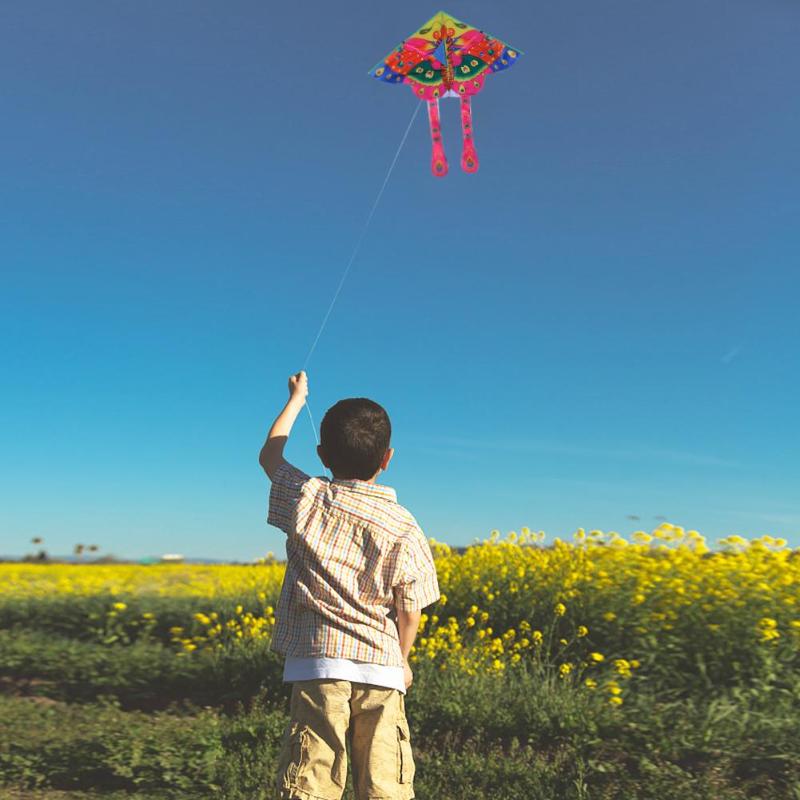 90x50cm coloré papillon cerf-volant en plein air pliable lumineux tissu jardin enfants cerfs-volants en plein air jouets enfants jouet jeu cerfs-volants