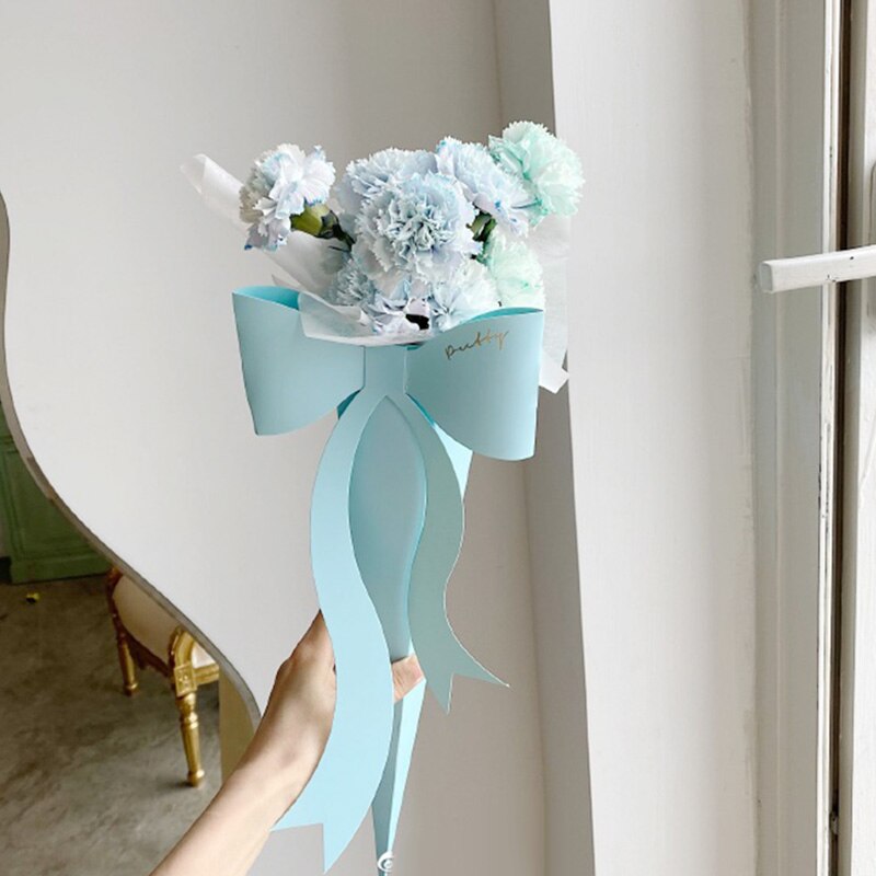 Single Bouquet Flower Box Small 520 Valentine'S Day Bow Knot Folding Flower Packaging Box Flower Arrangement Manual Diy: 04