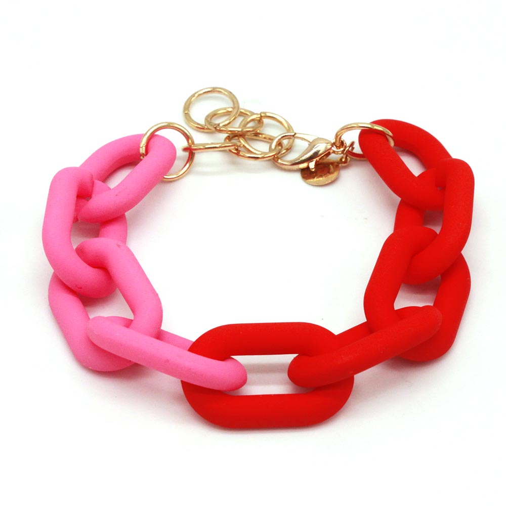 Bracciale a catena spessa con impunture acriliche D &amp; D per donna bracciale con ciondolo in resina Color caramella bracciale Homme 2021 gioielli: 12