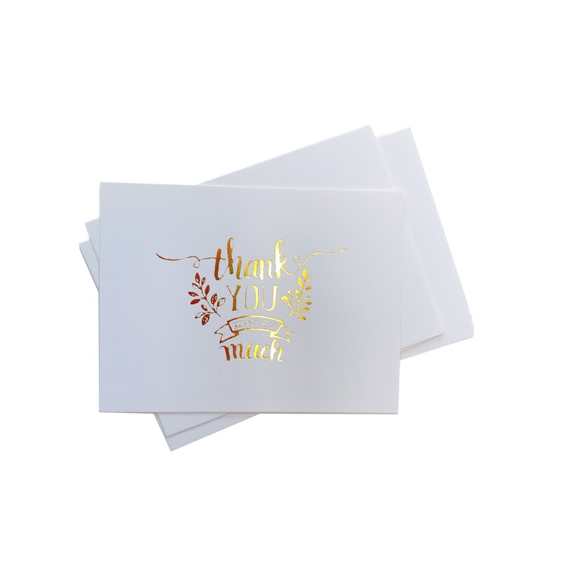40 stk/parti mini guld takkekort valentine julefest invitation gør-det-selv brev lykønskningskort: Tak skal du have