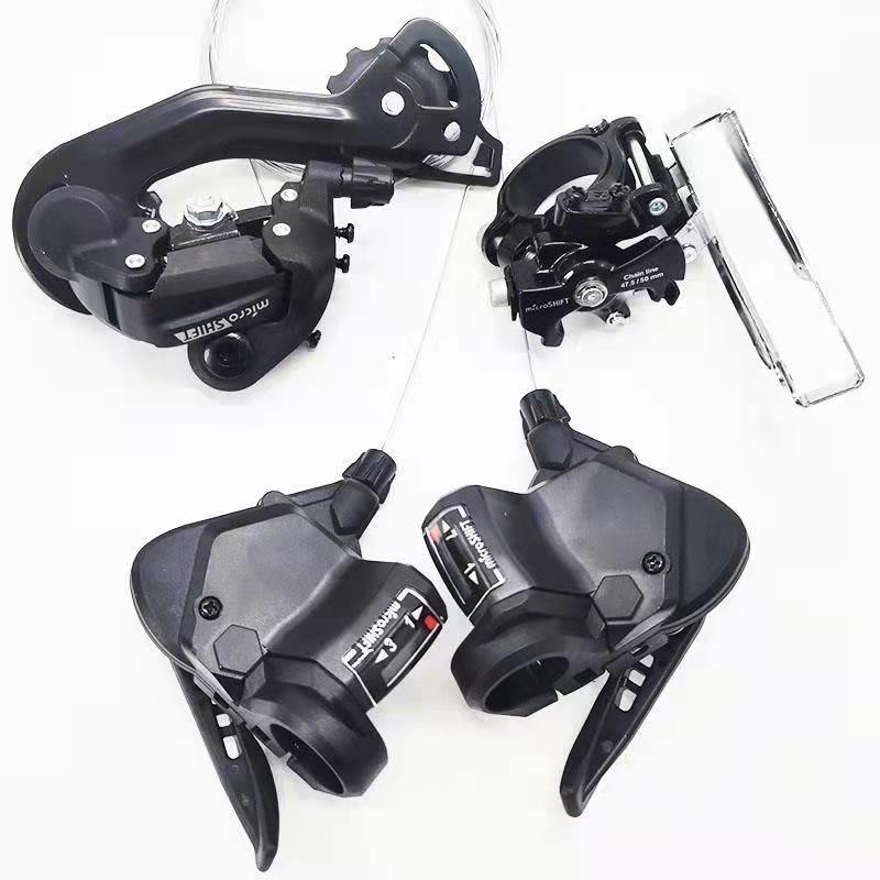 Microshit Bicycle Derailleur Shift Lever 3*7 8 9 21 24 27peed MTB Mountain Bike Shifter Folding Bike Trekking Bicycle Shifter: 21speed Set