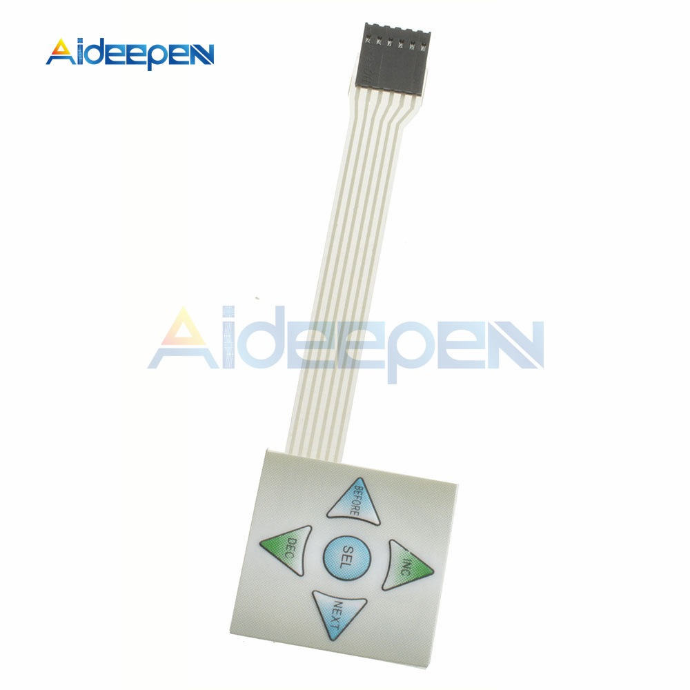 1*2 3 4 5 Key Button Membrane Switch 3*4 4X5 Matrix Array Keyboard 1X6 Keypad with LED Control Panel Pad DIY Kit For Arduino: Orange