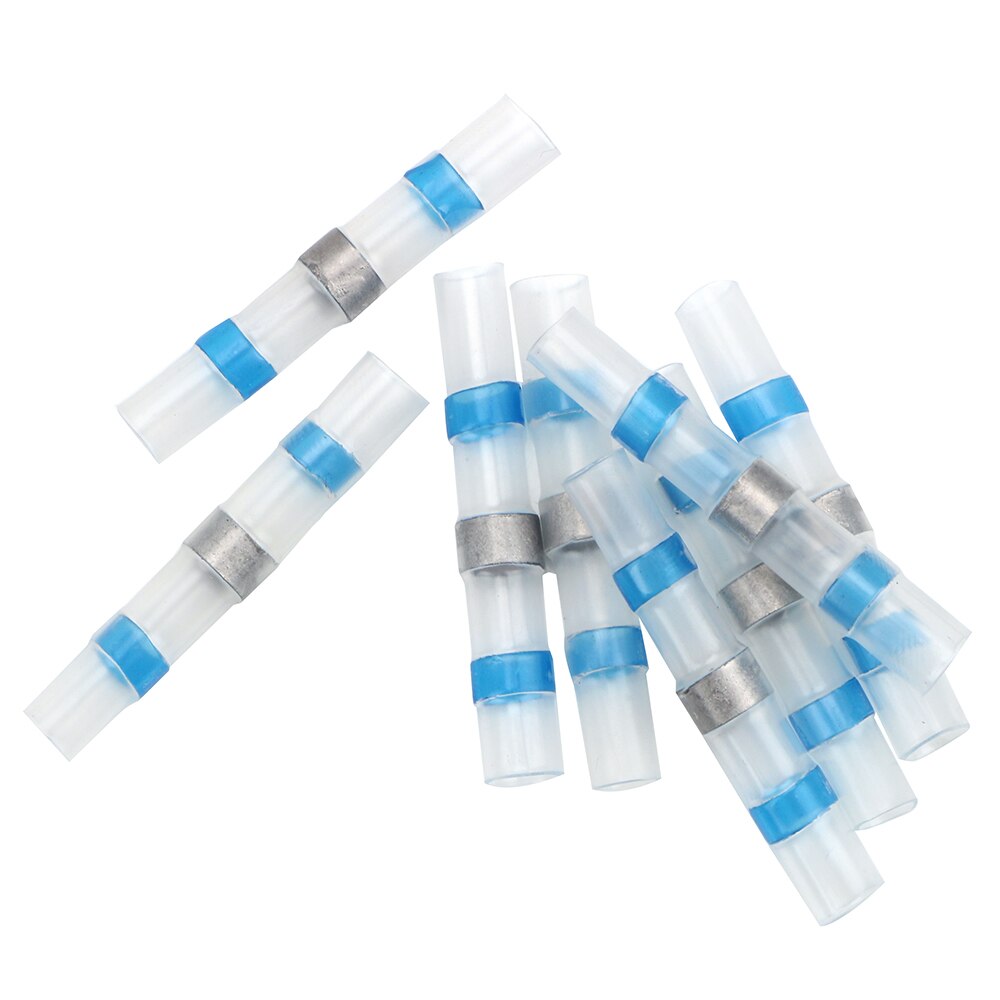 10/50Pcs Solder Ring Heat Shrinkable Terminal Mixed Heat Shrink Connector Terminal Block Welding Solder Seal Sleeve Waterproof