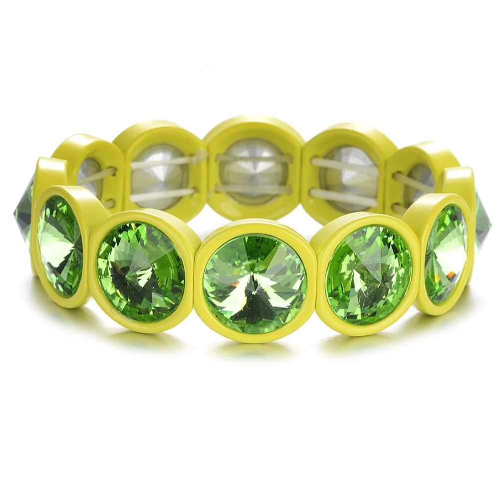 Bracelets en cristal couleur bonbon arc-en-ciel, bijoux avec trou en émail, bracelet bohème pour femme  s192: S192-9