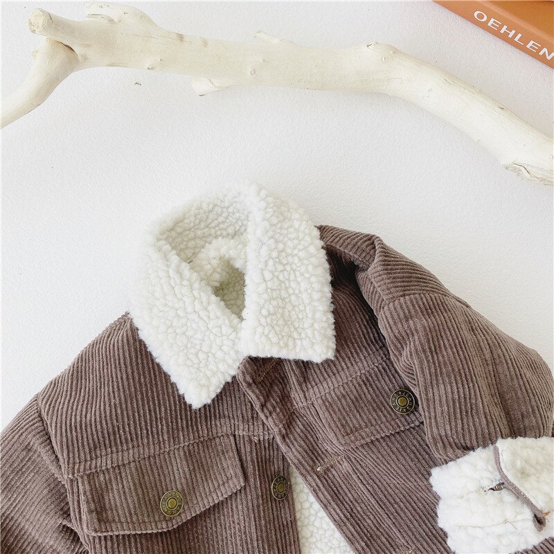 Crianças casaco meninos meninas quente jaqueta de manga longa cor sólida outono casaco de bebê engrossar outerwear casual aby roupas da menina
