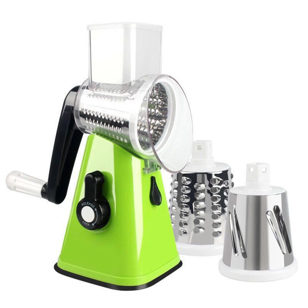 Multifunctionele Manual Groenten Slicer Fruit Cutter Roller Aardappelen Wortel Shredder Keukenmachine Praktische Keuken Gadget Tool: Green