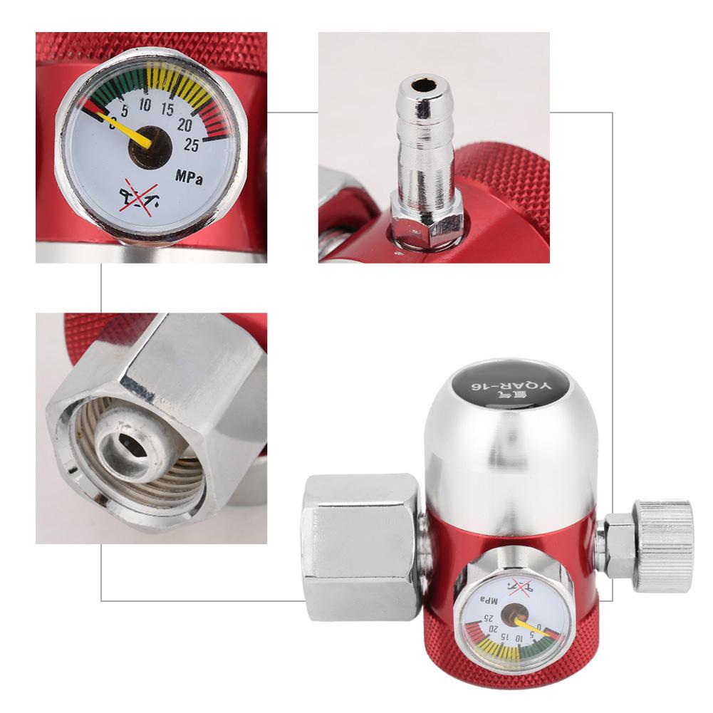 Argon Pressure Reducer 0-0.15MPa Welding Pressure Regulator Air Flow Regulator Gauge Meter for Gas Welding