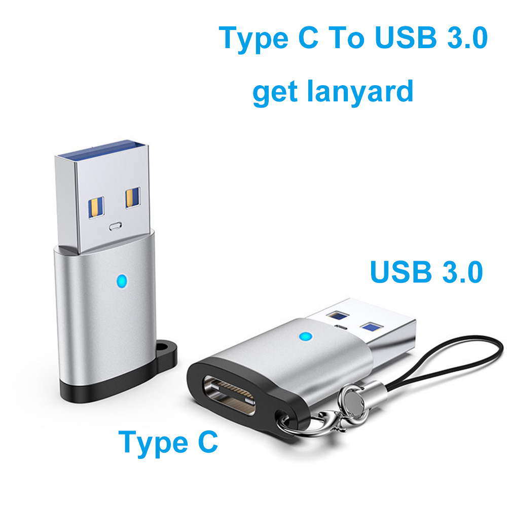 Usb Naar Usb Type C Otg Adapter Led Usb C Male Naar Usb 2.0 3.0 Converter Voor Mackbook Pro Samsung xiaomi Huawei USB-C Otg Connector: S Type-c to USB 3.0