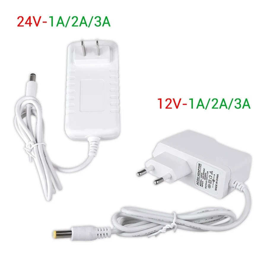 Wechselstrom 240-V bis Gleichstrom 12 V 24V 1a 2a 3a LED-Treiber transformator 12 Volt Schalt netzteil Adapter Konverter Ladegerät für LED-Streifen