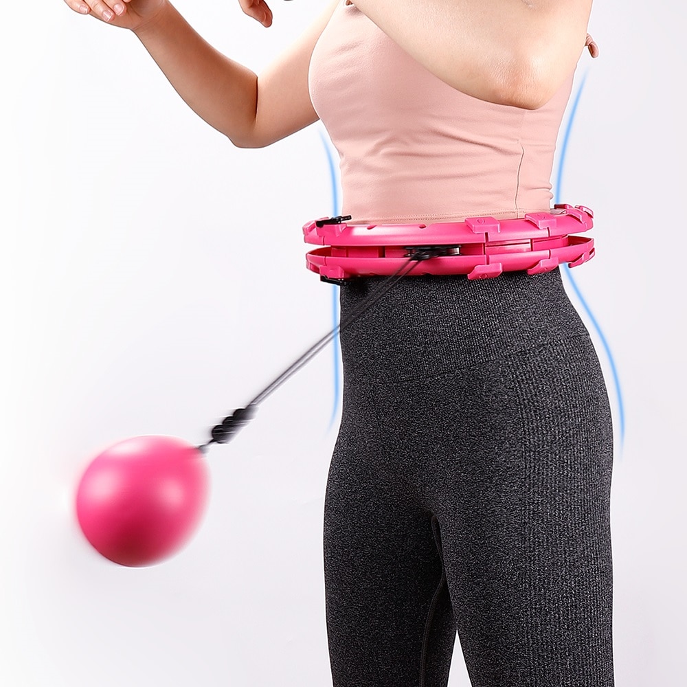 Smart sportsbøjle aftagelig justerbar auto-spin tynd talje mave slankende træning muskler slappe bøjle fitness kropsformning
