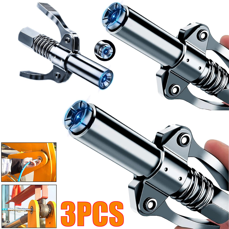 NPTI/8 10000PSI coupleur de graisse robuste à dégagement rapide coupleur de pistolet à graisse à huile deux presse facile à pousser pompe à huile de pistolet à graisse