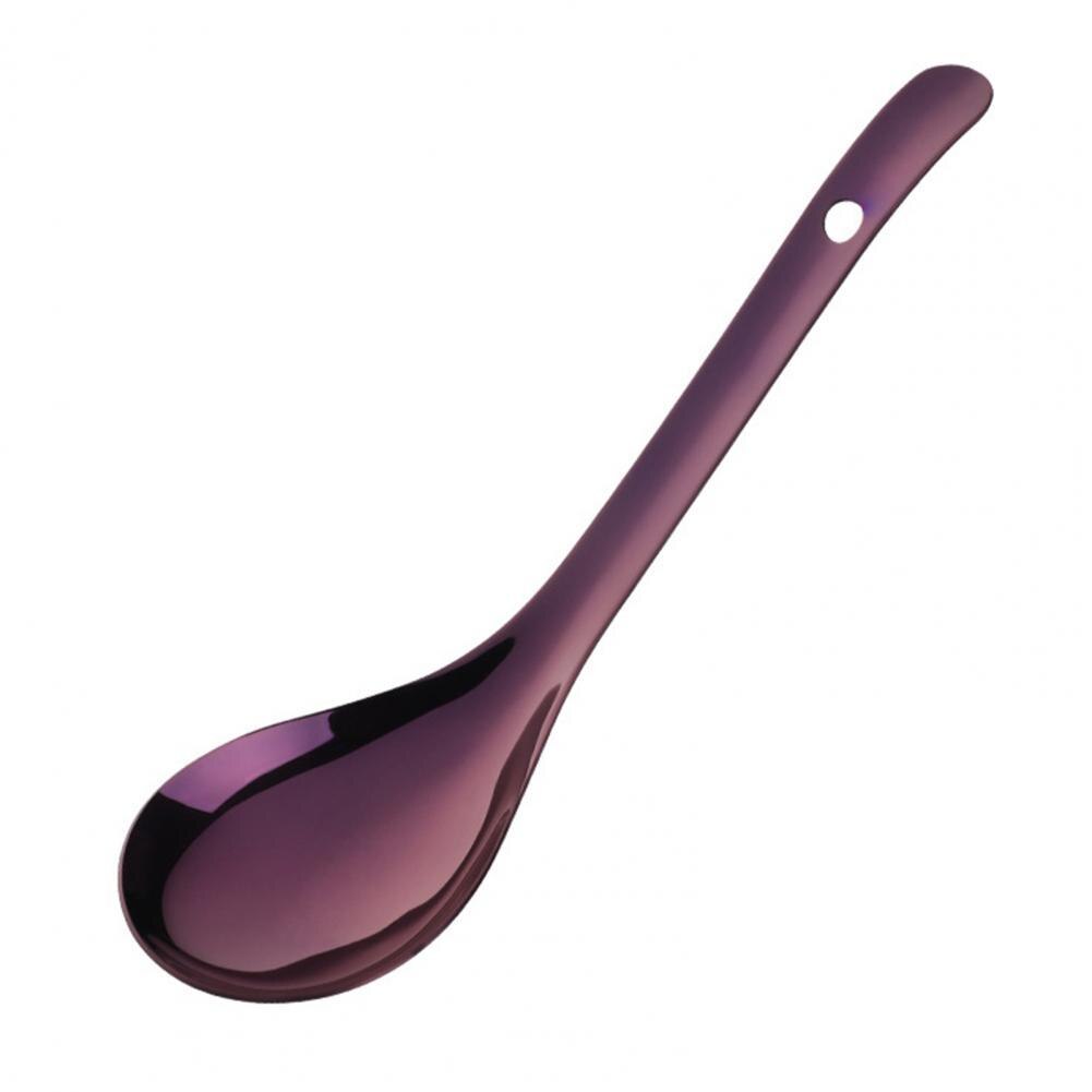 Good Spoon High Durability Practical Soup Spoon Rice Shovel Buffet Banquet Serving Spoon for Dorm Soup Spoon: Purple