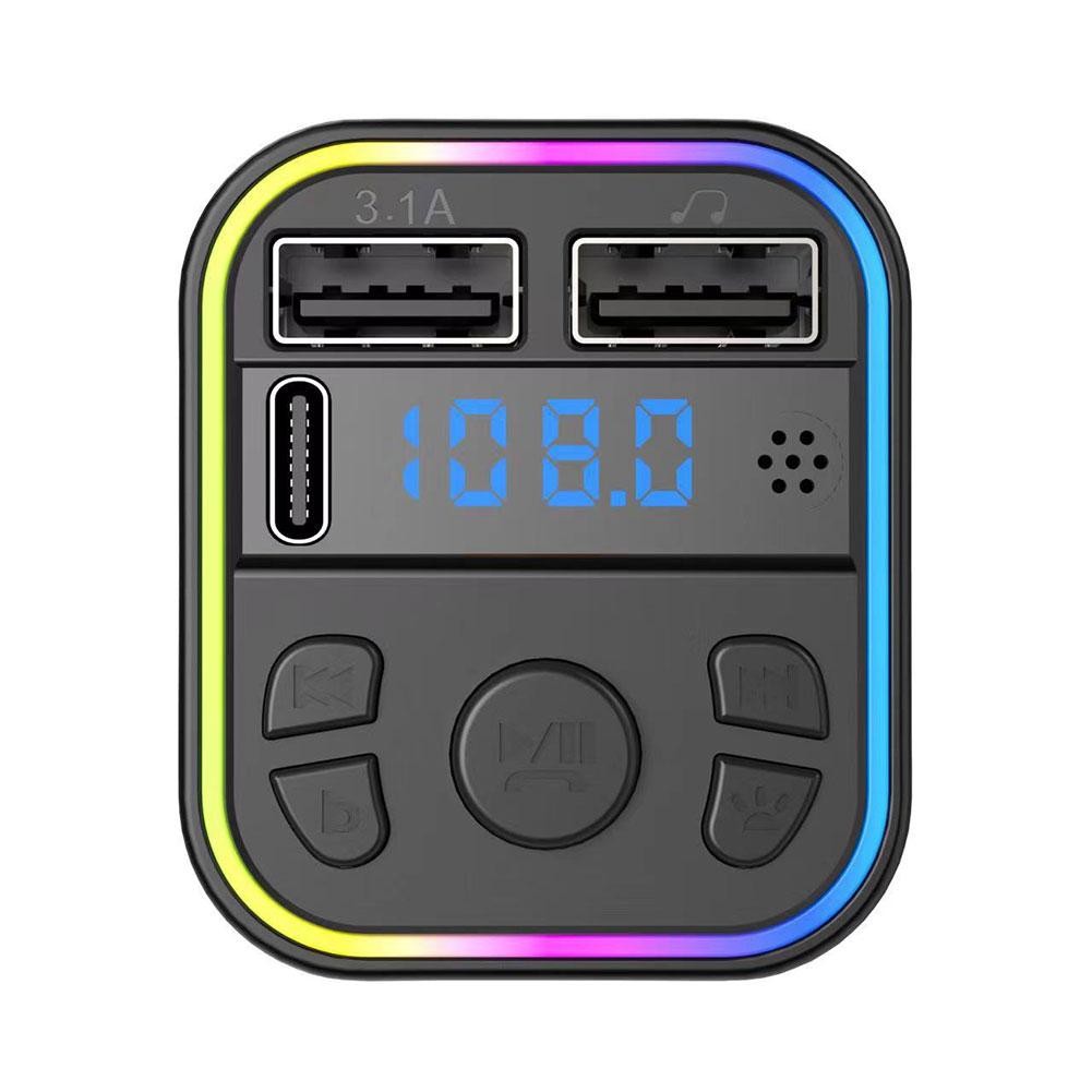 12/24V Auto Bluetooth 5.0 Fm-Zender Modulator Handsfree Bel Adapter Auto Aux Oplader Speler Usb 3.1a Auto Snelle Lader Toegang