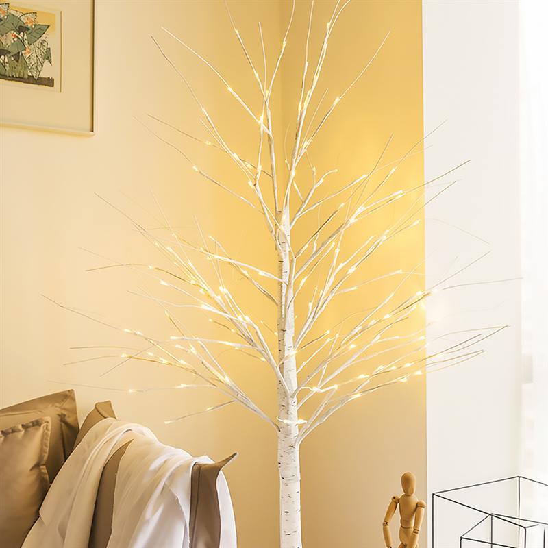 Prachtige Kerstboom Led Berk Licht Creatieve Lichtgevende Lampen Nieuwjaar Kerstverlichting Decoratieve Lamp Home Decor