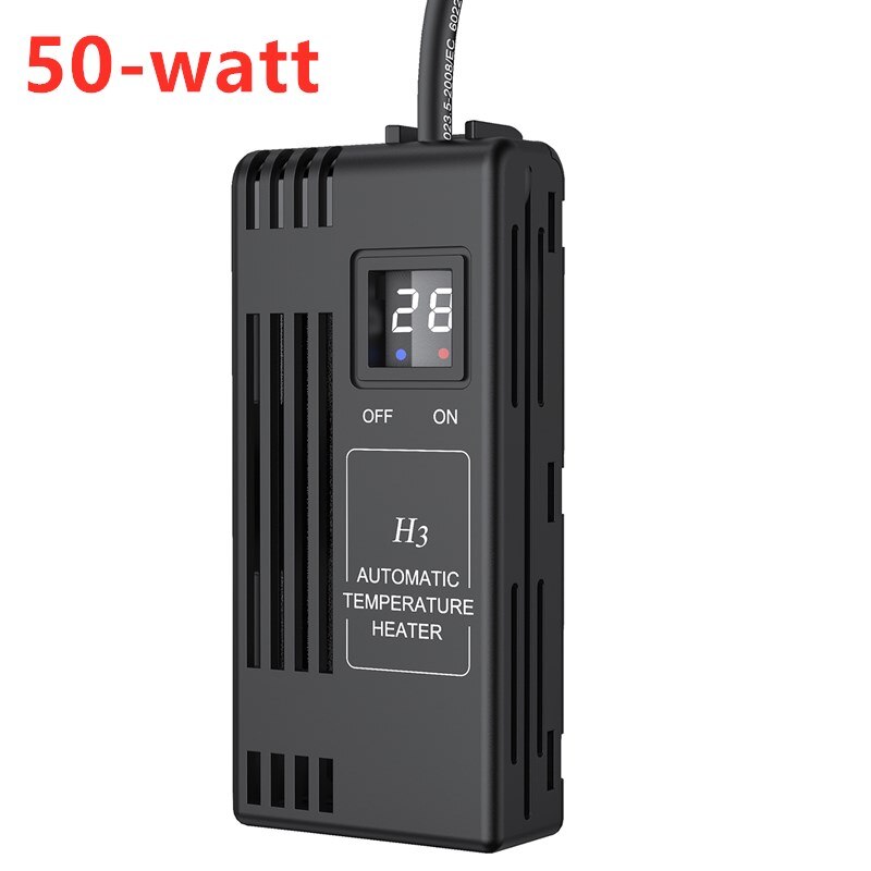 NICREW Mini Submersible Aquarium Heater Digital Temperature Display Fish Tank Heater with Adjustable External Controller: 50-watt / UK Plug