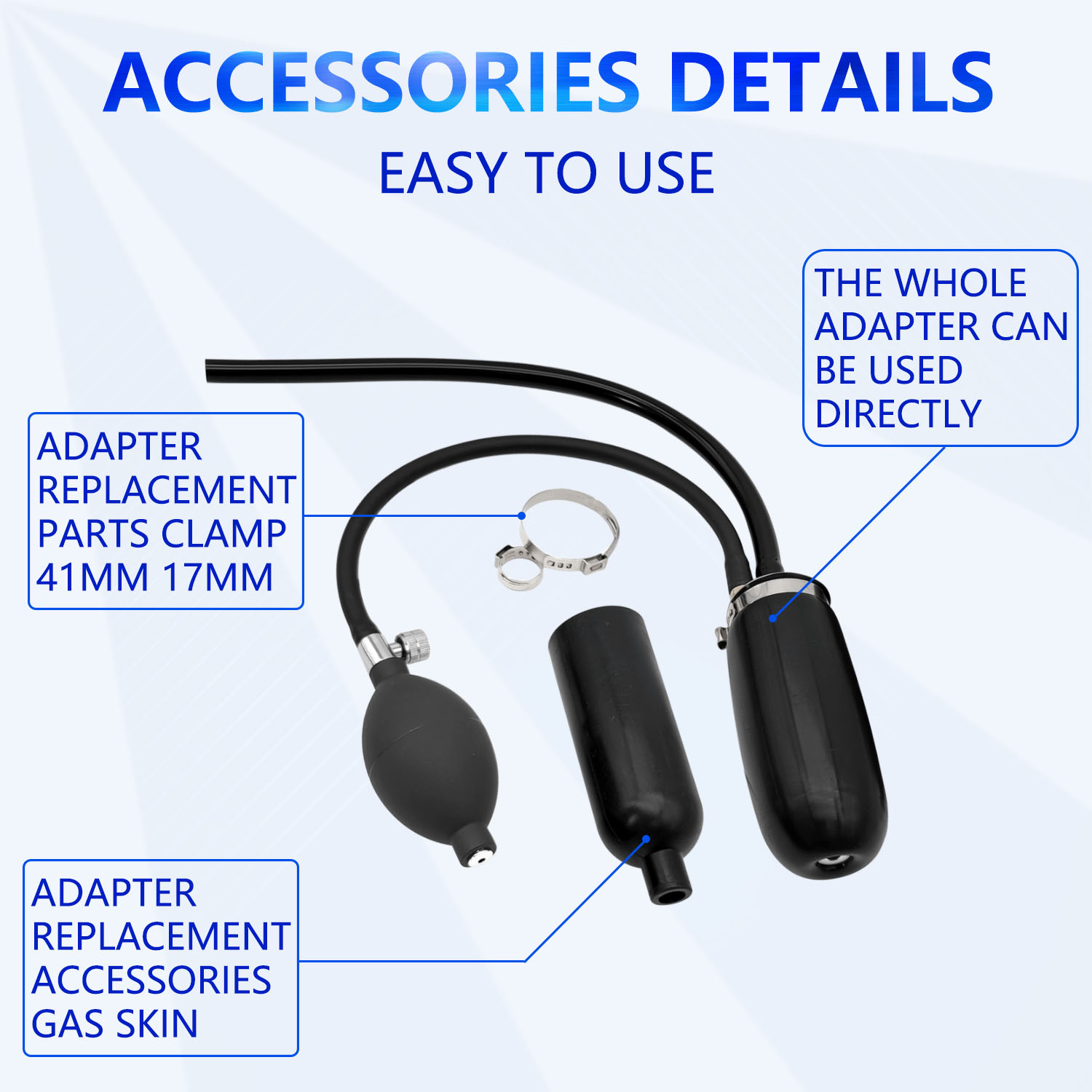 Adaptador universal de fácil entrada, ferramenta de diagnóstico, vedação rápida, adaptador de entrada para detector de vazamento de fumaça, ferramenta de airbag