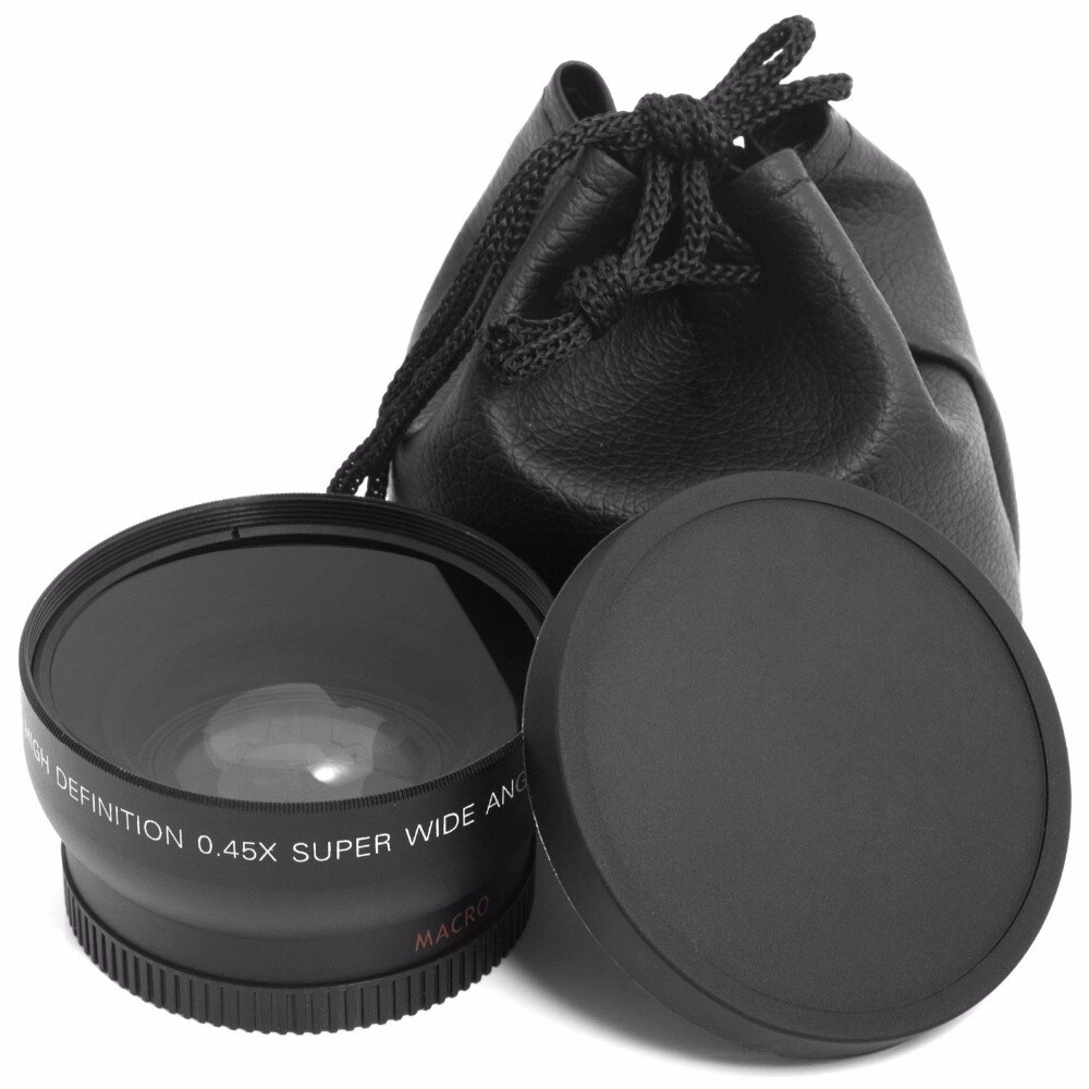 52mm 0.45x vidvinkelobjektiv + makroobjektiv til nikon dslr-kameraer med 52mm uv-filterfiltergevind