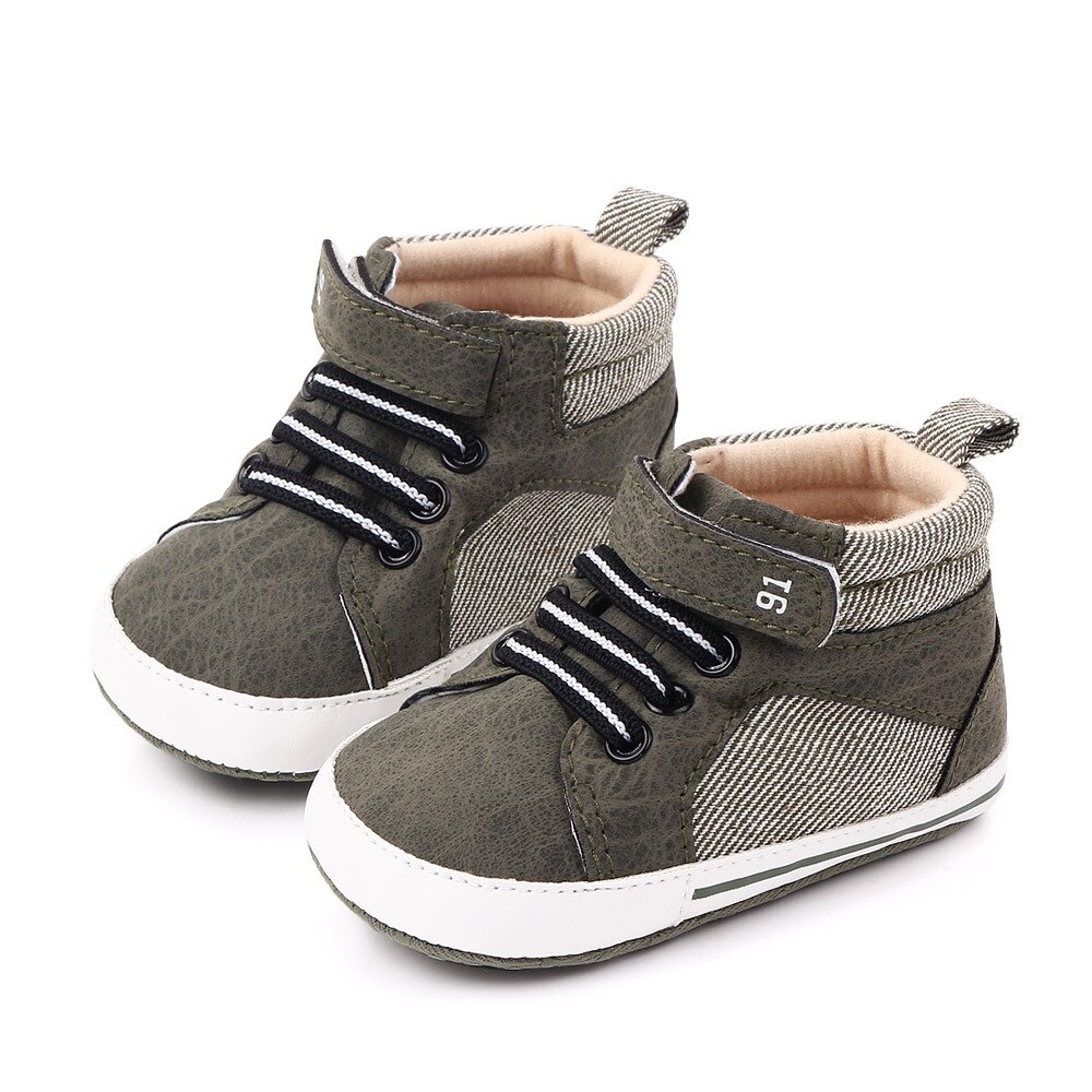 Mærke babysko skridsikker blød sål toddler first walkers newborn støvler step sko spædbarn baby dreng sko til 1 år gammelt fodtøj