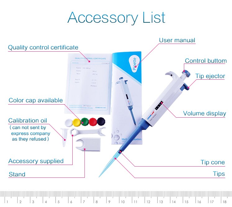 JOANLAB Pipettor Single-channel Adjustable Volume Mechanical Pipette-TopPette lab Pipettor Pipet 20-200ul/100-1000ul Free Tips