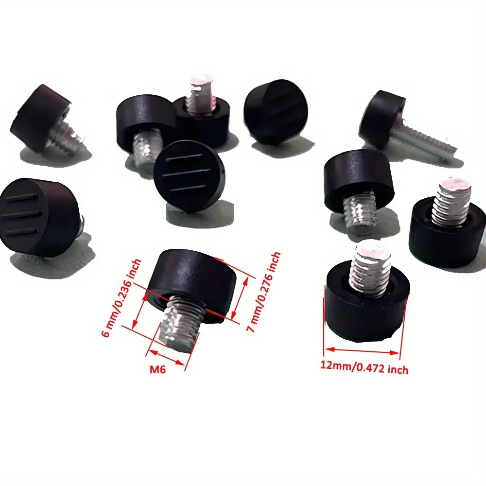 Pies de soporte ajustables de plástico, pies de soporte de nivelación de muebles de plástico, patas de mesa, patas de gabinete, estantes, diámetro de M6, 12mm