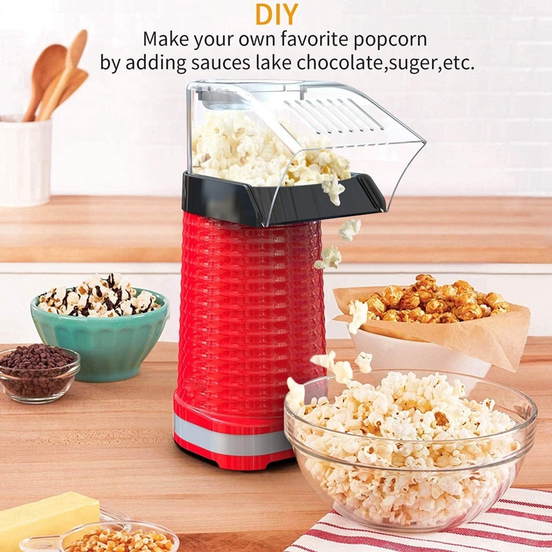 Air Popper Popcorn Maker Elektrische Air Popcorn Popper Maker Voor Thuis Gezonde Air Wervelende Popcorn Popper Eu Plug