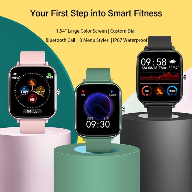 Smart Watch Men Women Ip67 Bluetooth Call Waterproof Sport Fitness Tracker Watches Blood Pressure Smartwatch For Samsung Apple