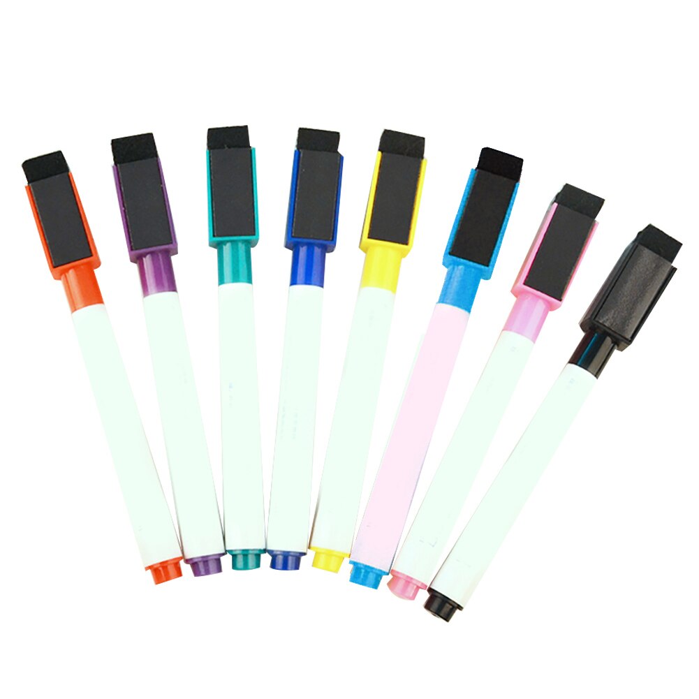 50Pcs/set Erasable Magnetic Dry Whiteboard Markers Drawing Pen Eraser Stationery Combination discount