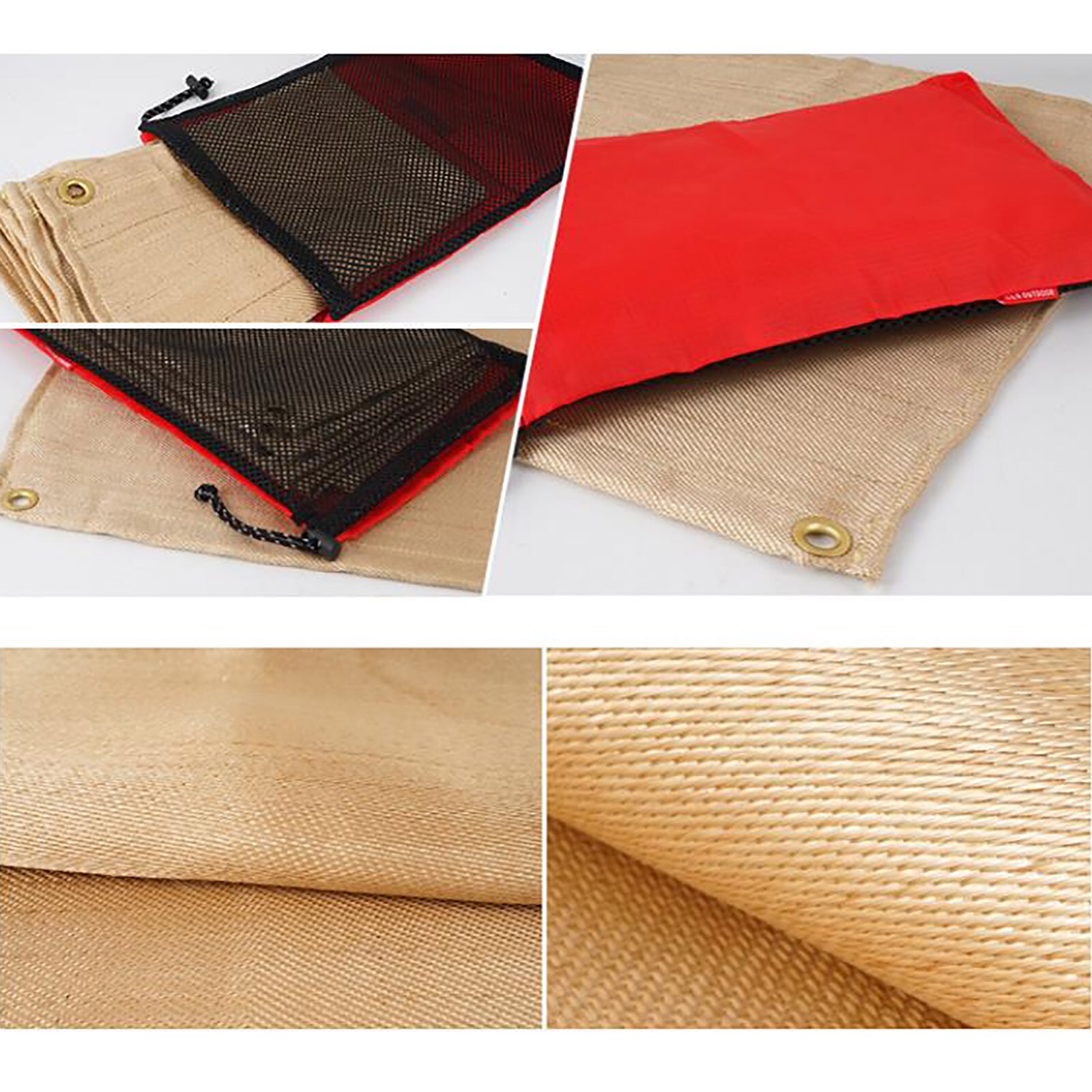 Ognioodporne i wysokotemperaturowe koc gaśniczy podkładki izolacyjne odporne na rozdarcie trwały 45X45 Cm wodoodporny ognioodporny koc