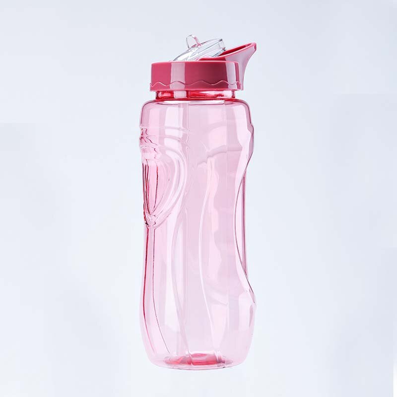 Bouteille d'eau de 600ml pour enfants | Bouteille de paille anti-fuite, bouilloire d'été mignon, bouteilles de Sport portables en plastique pour enfants: YH3002 Pink