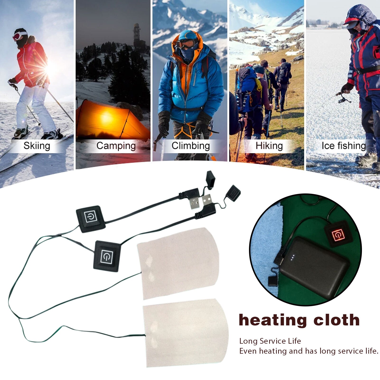 2 Stuks Sokken Verwarming Film Winter Warme Sokken Verwarming Doek Voor Outdoor Sport Vissen Skiën Voeten Warm Verwarming Film