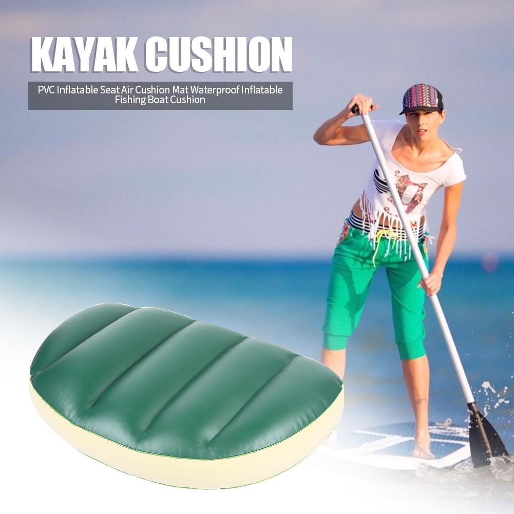 Portable PVC Kayak Inflatable Seat Cushion Drifting Canoe Seat Inflatable Boatl Cushion Outdoor Water Sports Tool