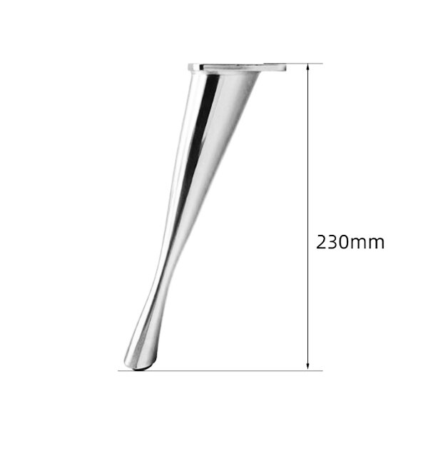 Møbler skap ben 17/23cm bord måke støtte fot sofa krakk tilt skjønnhet ben kjøkken dårlig skap maskinvare tilhenger: Lyst sølv 230mm