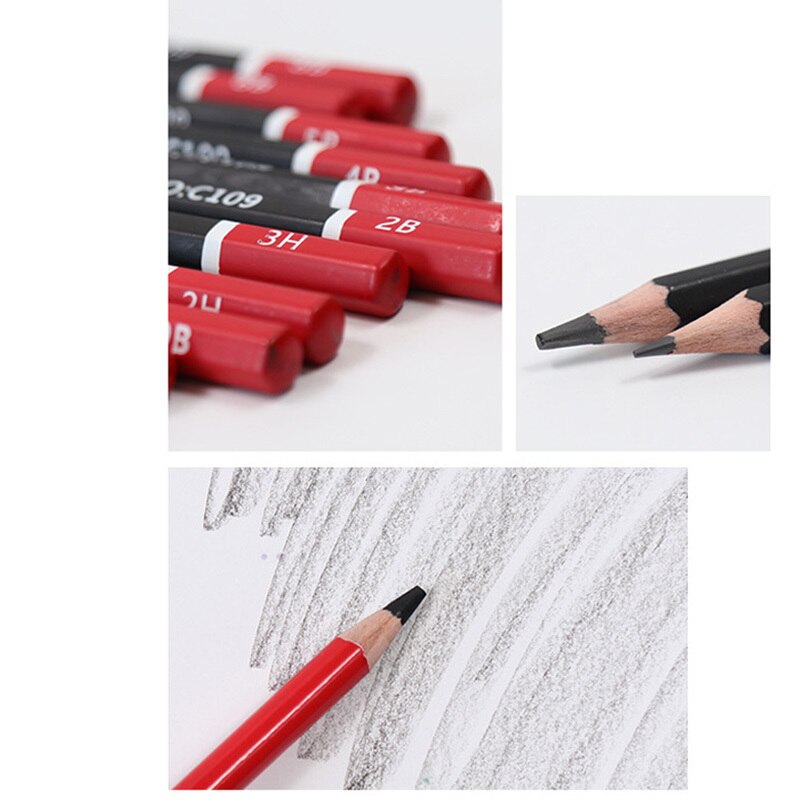 30 Pcs Sketch Pencil Set Sketching Drawing Set Kit 2B 3B 4B 5B 6B 8B HB 2H 3H Pencils School Students Art Supplies