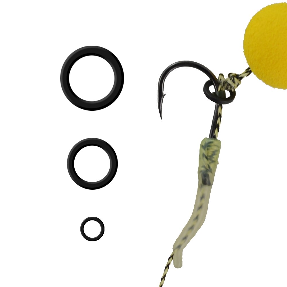 50 Stuks Karpervissen Boilie Bait Ringen Voor Hair Rigs Pop Ups Boilies Hookbait Hair Rig Ring Methode Feeder Karper vissen Accessoires