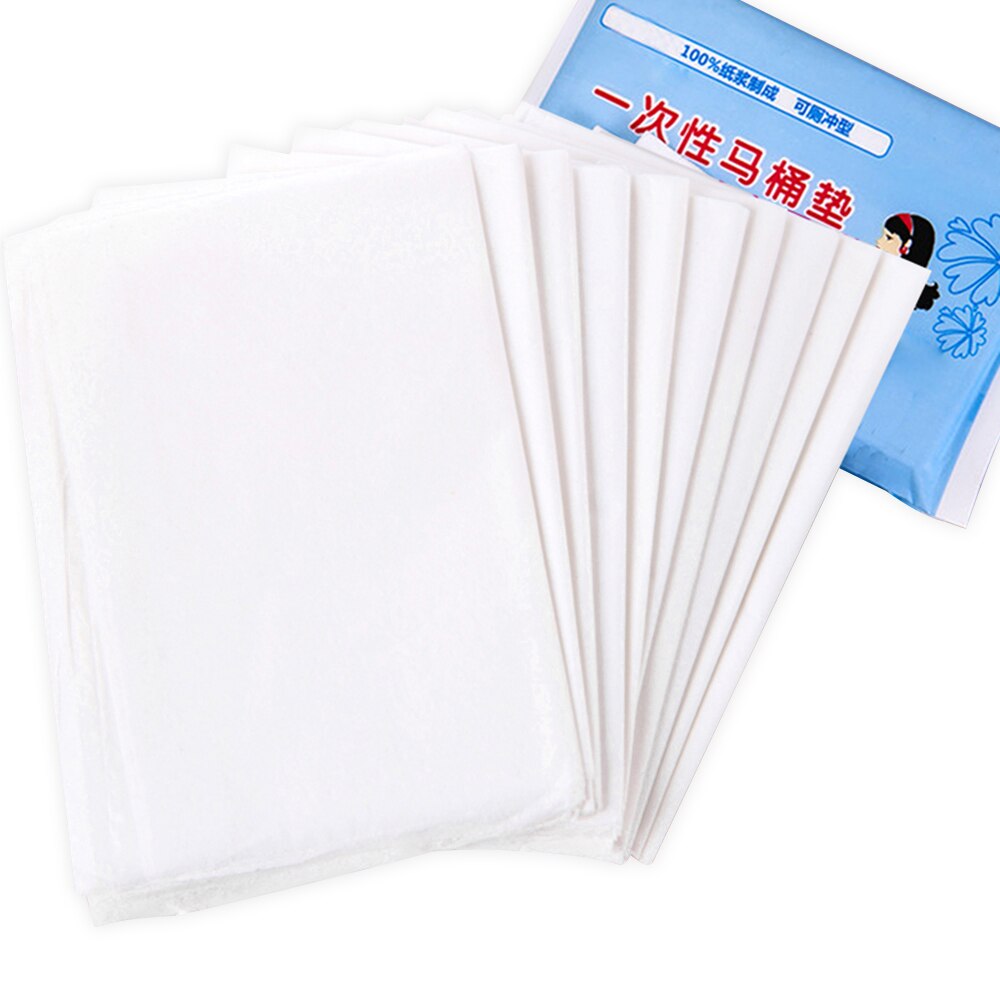 10Pcs/set Travel Waterproof Toilet Paper Pad Safety Hygiene Disposable Toilet Seat Cover Mat Bathroom Accessiories