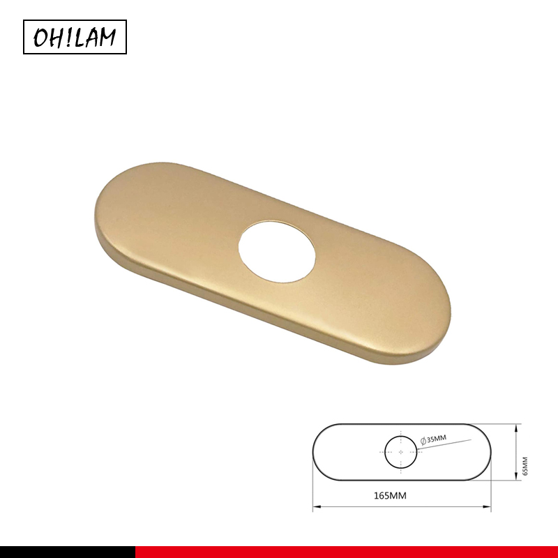 6 &quot;Chrome Circulaire Kraan Plaat Rozet Geschikt Voor 4 Inch Sink 3-Naar-1 Gat Badkamer Vanity wastafelmengkraan Cover Dek Plaat: B-GD